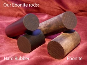 ebonite hard rubber rods